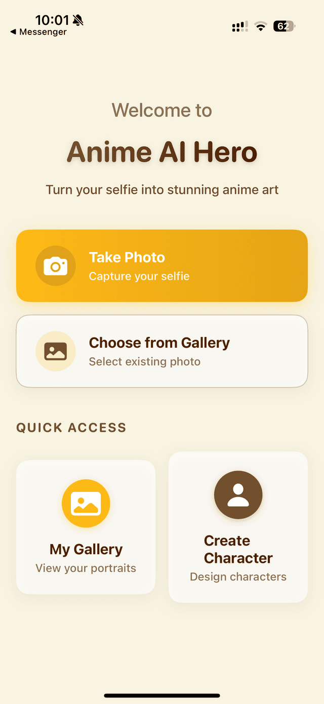Anime AI Hero App Screenshot 1