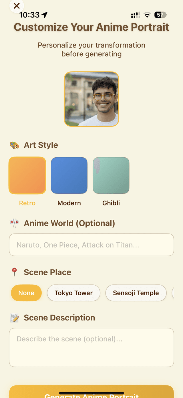 Anime AI Hero App Screenshot 3