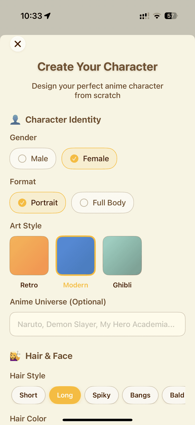 Anime AI Hero App Screenshot 4